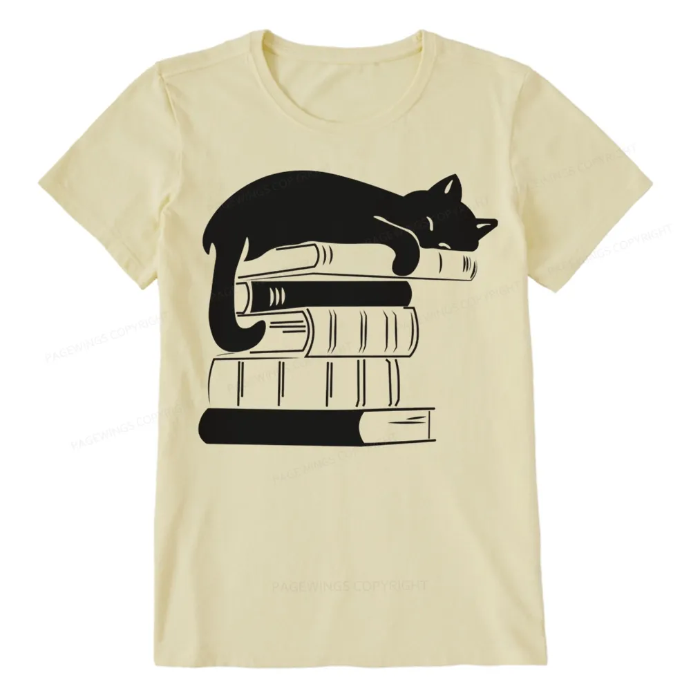 Pagewings Books And Cats Unisex Classic T-shirt