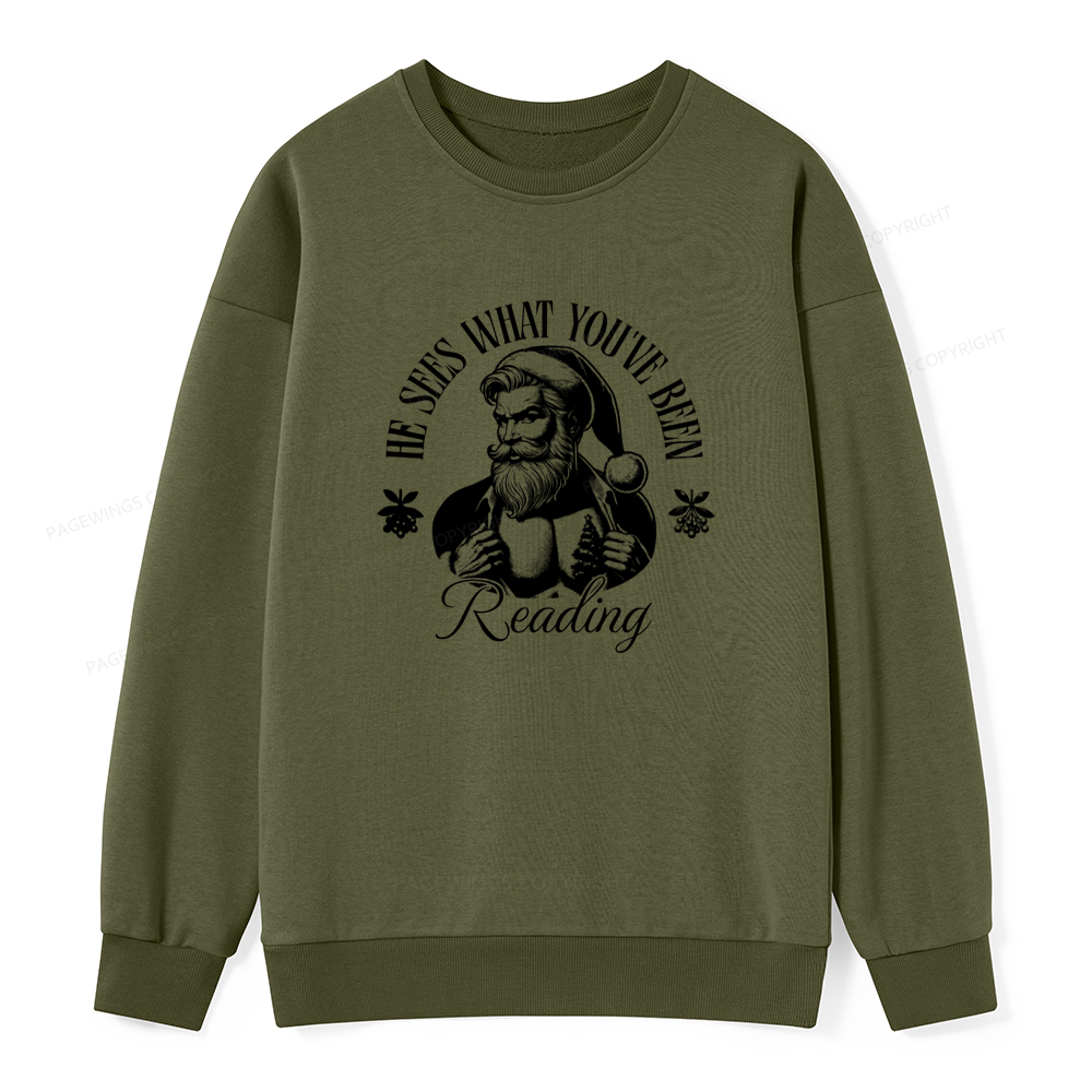Pagewings He Sees What You've Been Reading Unisex Classic Sweatshirt