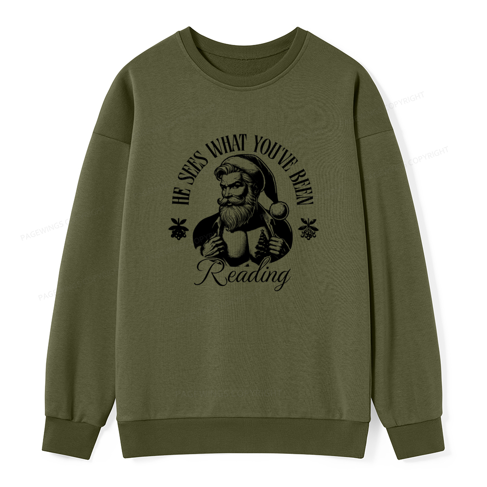 Pagewings He Sees What You've Been Reading Unisex Classic Sweatshirt