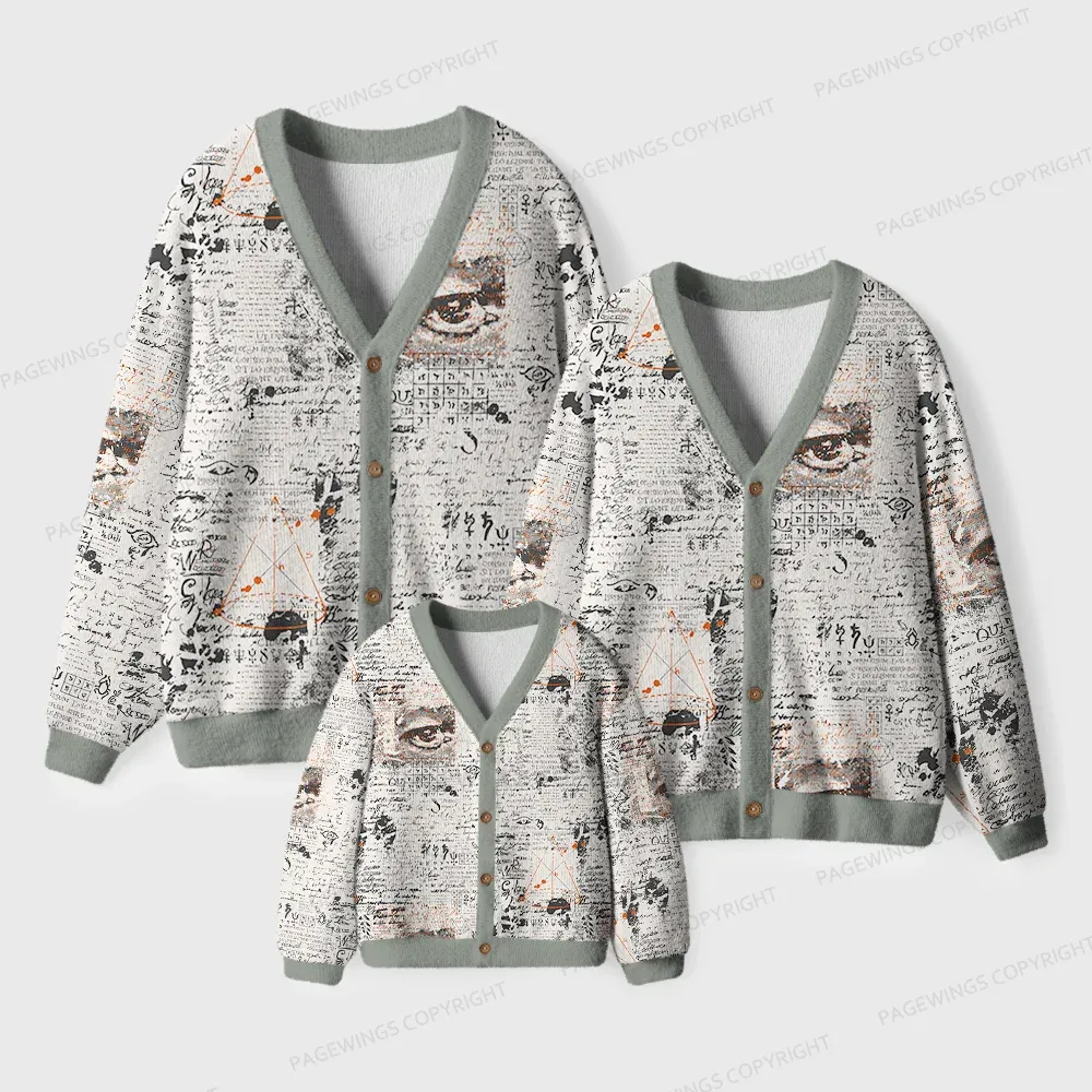 Pagewings Tea Time Unisex Ugly Cardigan Sweaters