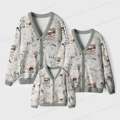 Pagewings Tea Time Unisex Ugly Cardigan Sweaters