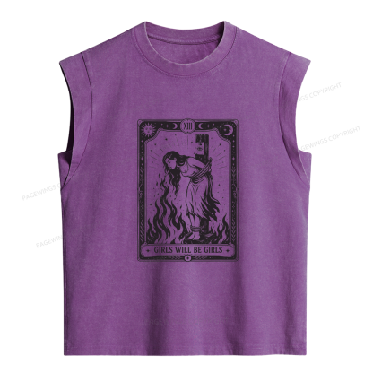 Pagewings Girls Will Be Girls Women's Washed Tank Top