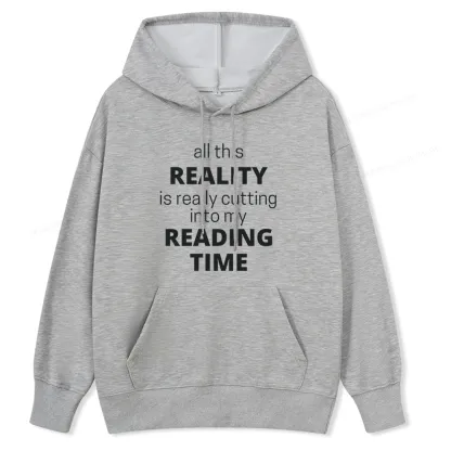 Pagewings All This Reality Is Really Cutting Into My Reading Time Unisex Classic Hoodie