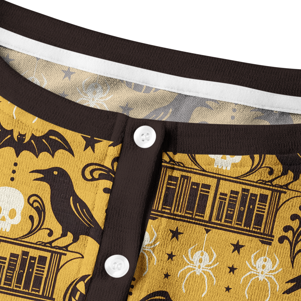 Pagewings Reading Crow Crew Neck Cardigan Sweaters