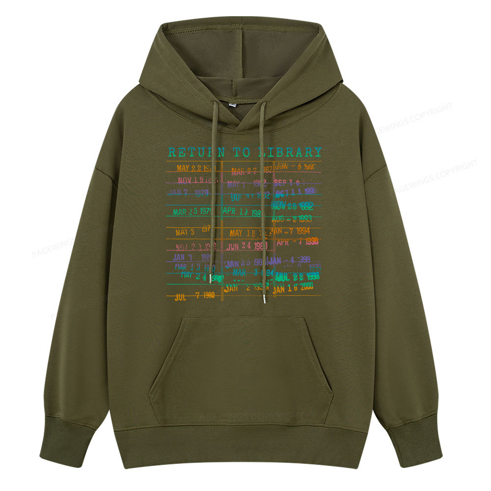 Pagewing Vintage Library Rainbow Unisex Classic Hoodie