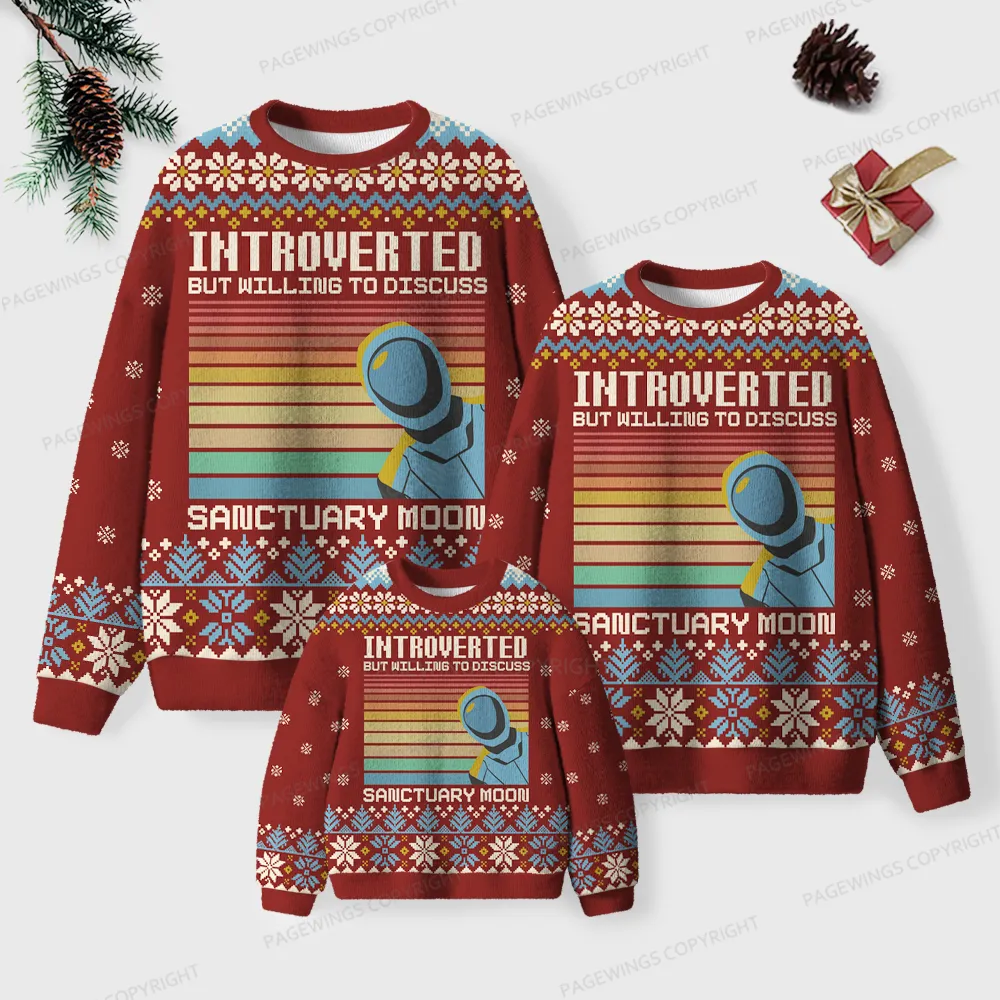 Pagewings To Discuss Sanctuary Moon Unisex Ugly Knit Sweatshirt