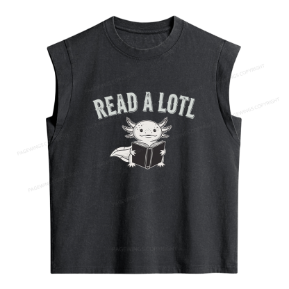 Pagewing Read A Lotl Women's Washed Tank Top