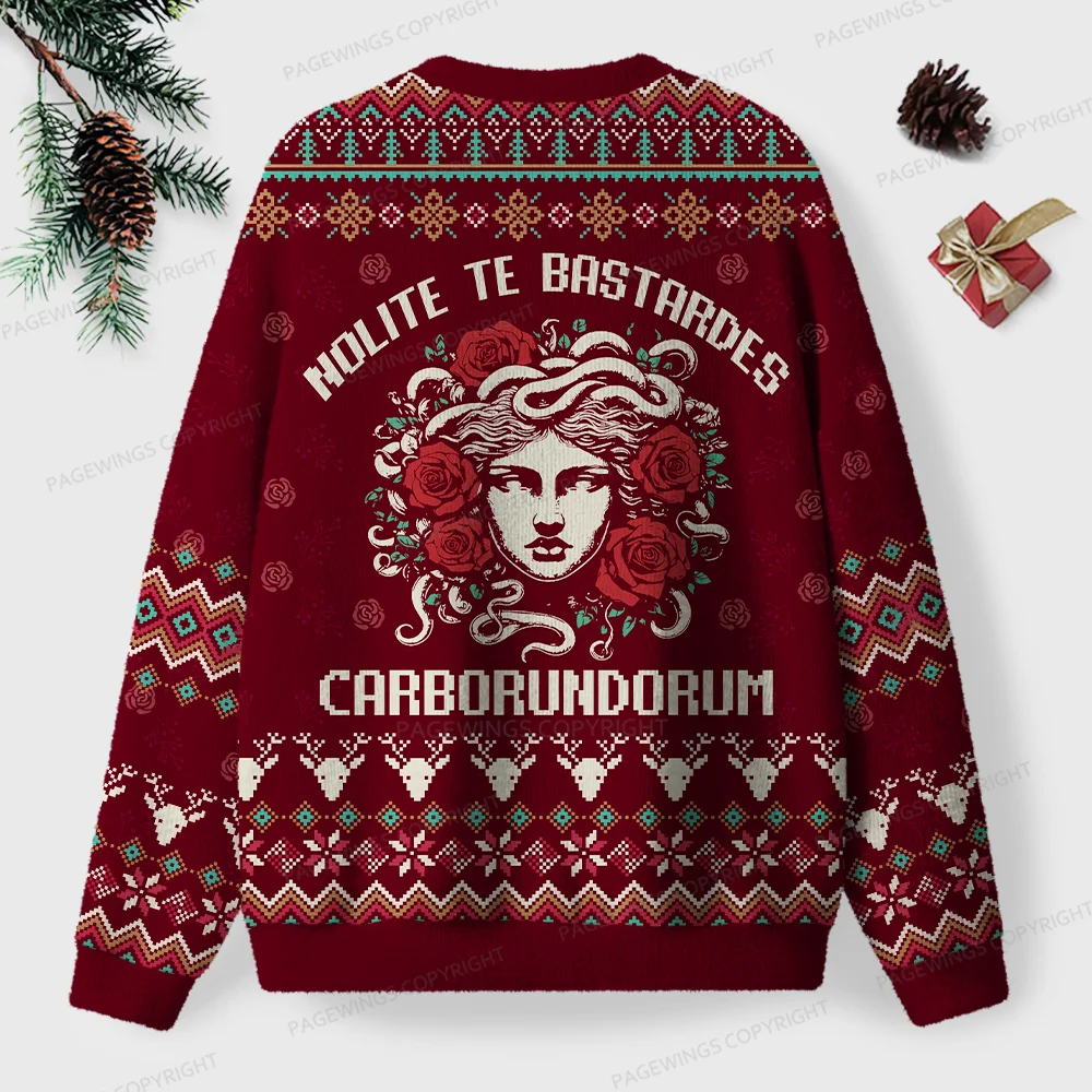 Pagewings Nolite Te Bastardes Carborundorum Unisex Ugly Knit Sweatshirt