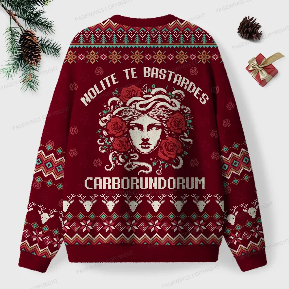 Pagewings Nolite Te Bastardes Carborundorum Unisex Ugly Knit Sweatshirt