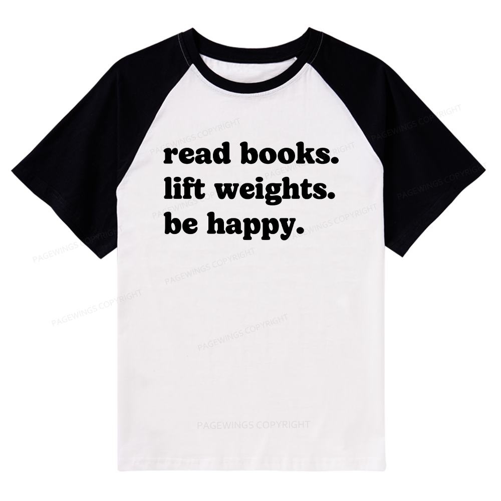 Pagewings Book Lover Gym Raglan T-shirt