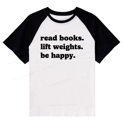 Pagewings Book Lover Gym Raglan T-shirt