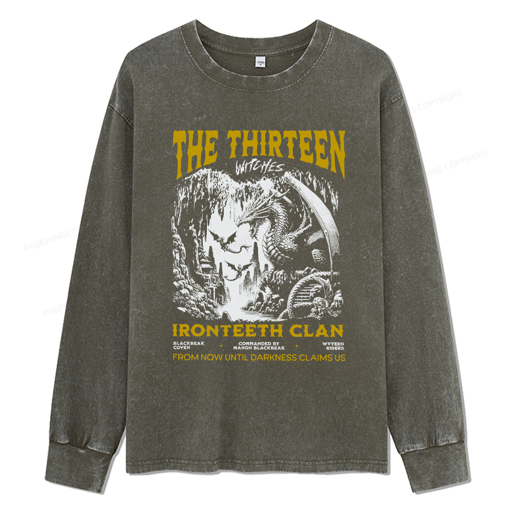 Pagewings The Thirteen Unisex Washed Long Sleeve T-shirt
