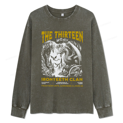 Pagewings The Thirteen Unisex Washed Long Sleeve T-shirt
