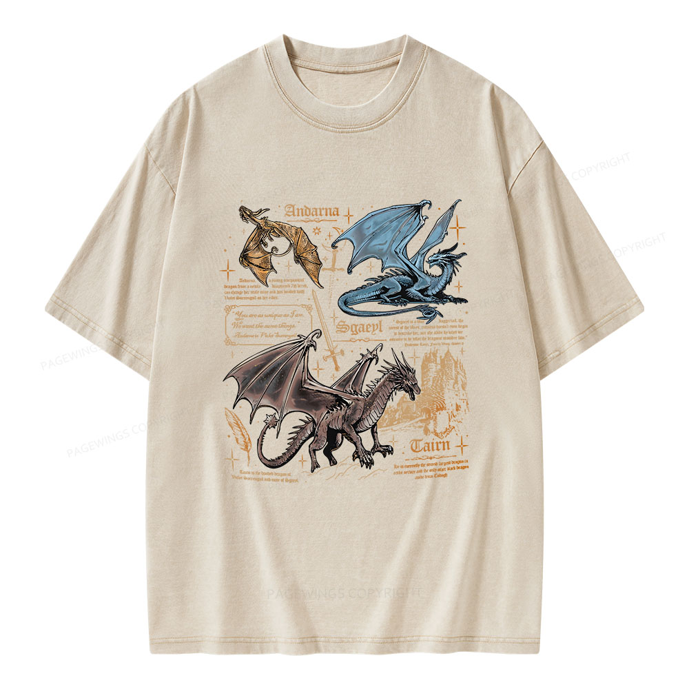 Pagewings Dragon Unisex Washed T-shirt