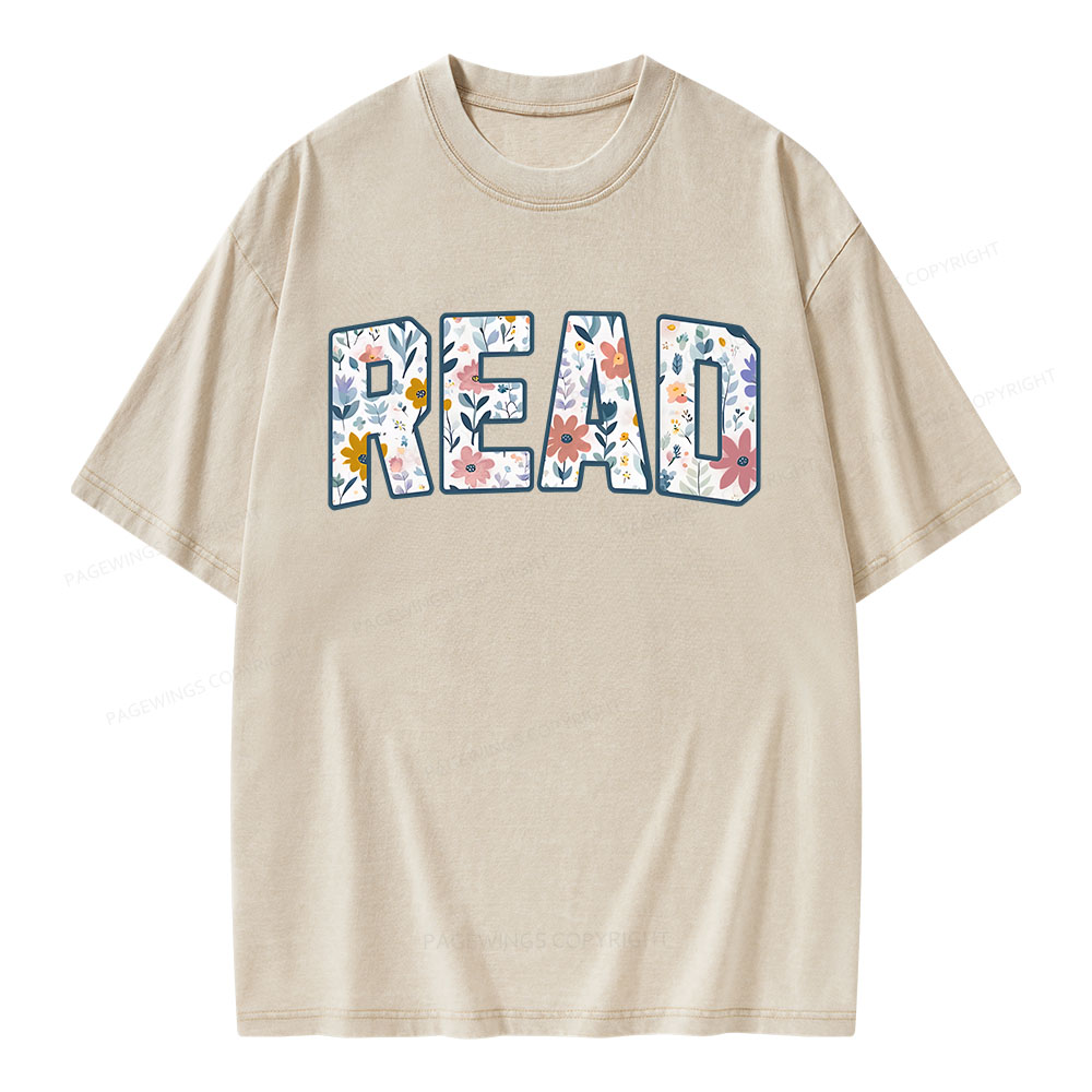 Pagewings Read Unisex Washed T-shirt