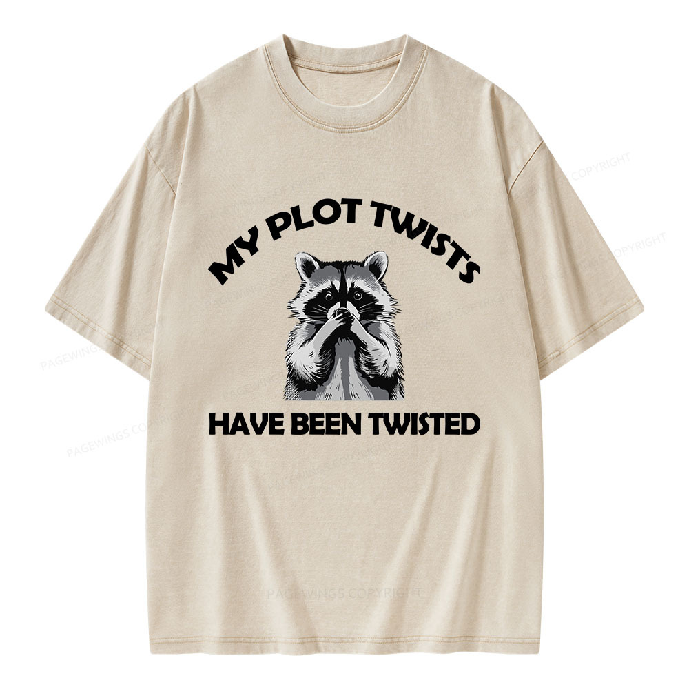 Pagewings My Plot Twists Have Been Twisted Unisex Washed T-shirt