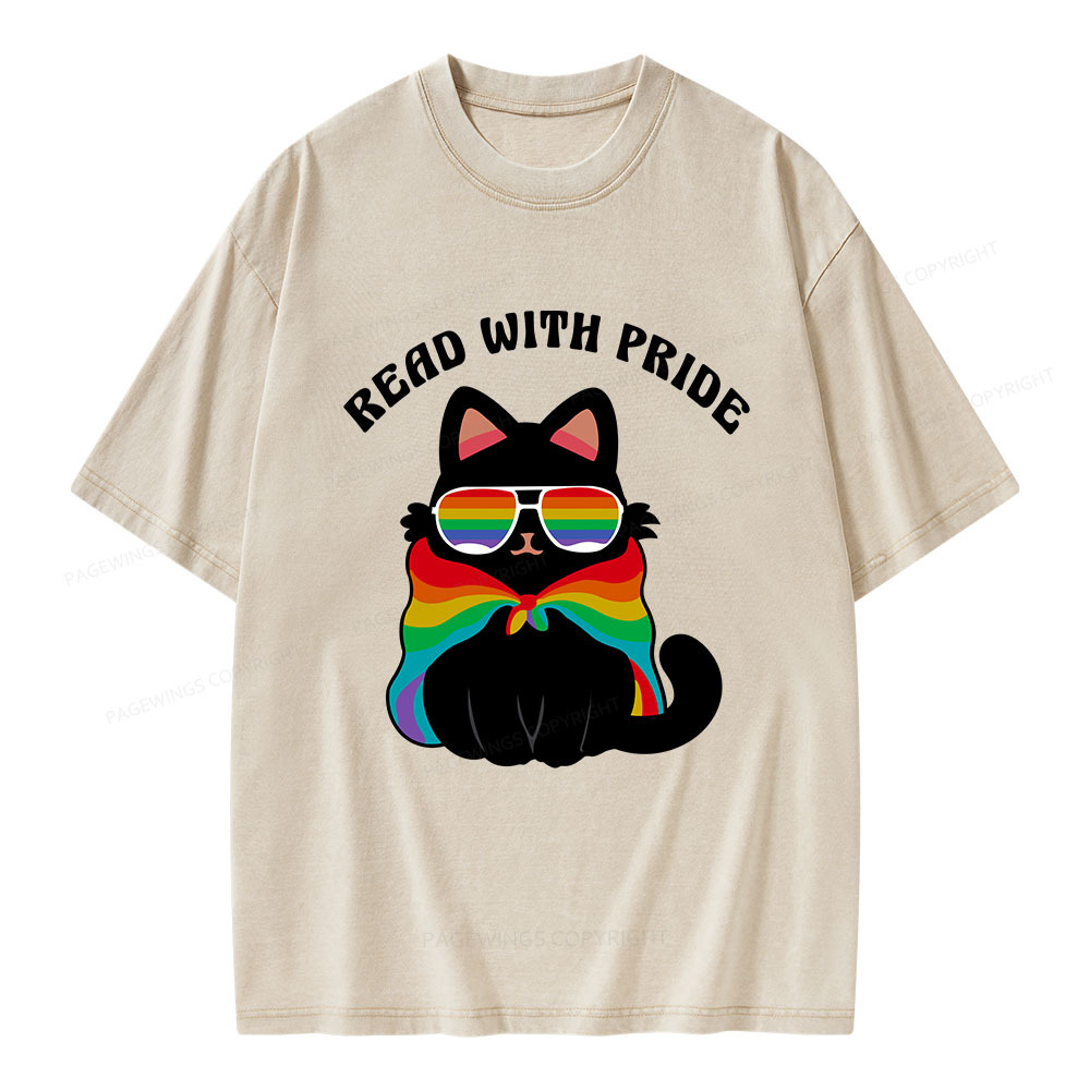 Pagewings Read With Pride Unisex Washed T-shirt