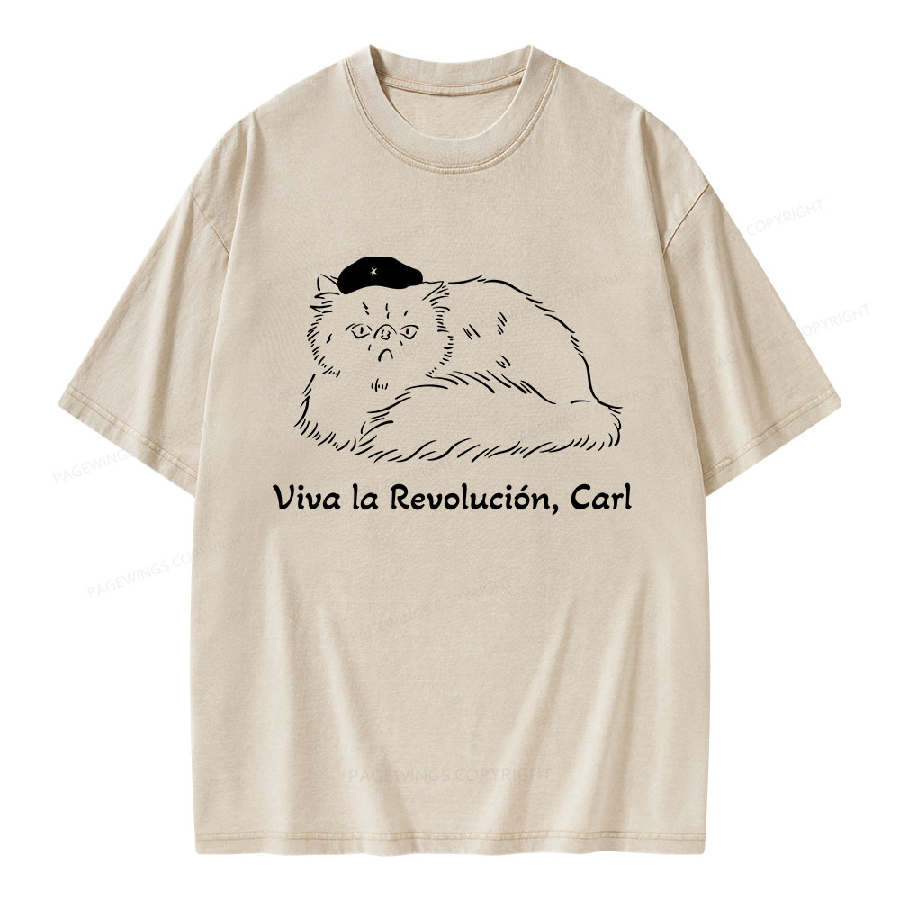 Pagewings Donut Viva La Revolución Unisex Washed T-shirt