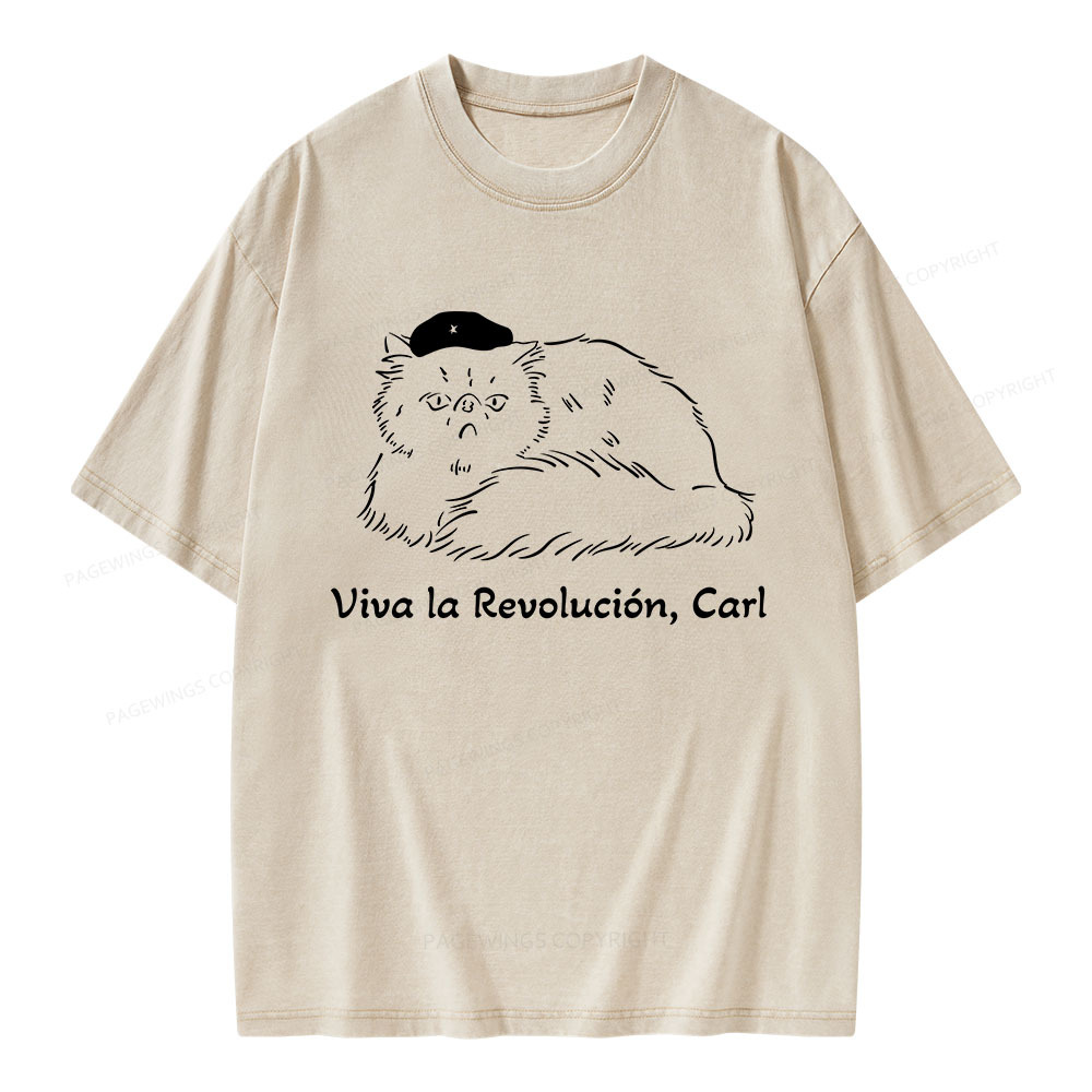 Pagewings Donut Viva La Revolución Unisex Washed T-shirt