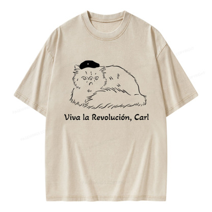 Pagewings Donut Viva La Revolución Unisex Washed T-shirt