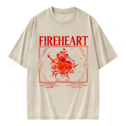 Pagewings Fireheart Unisex Washed T-shirt