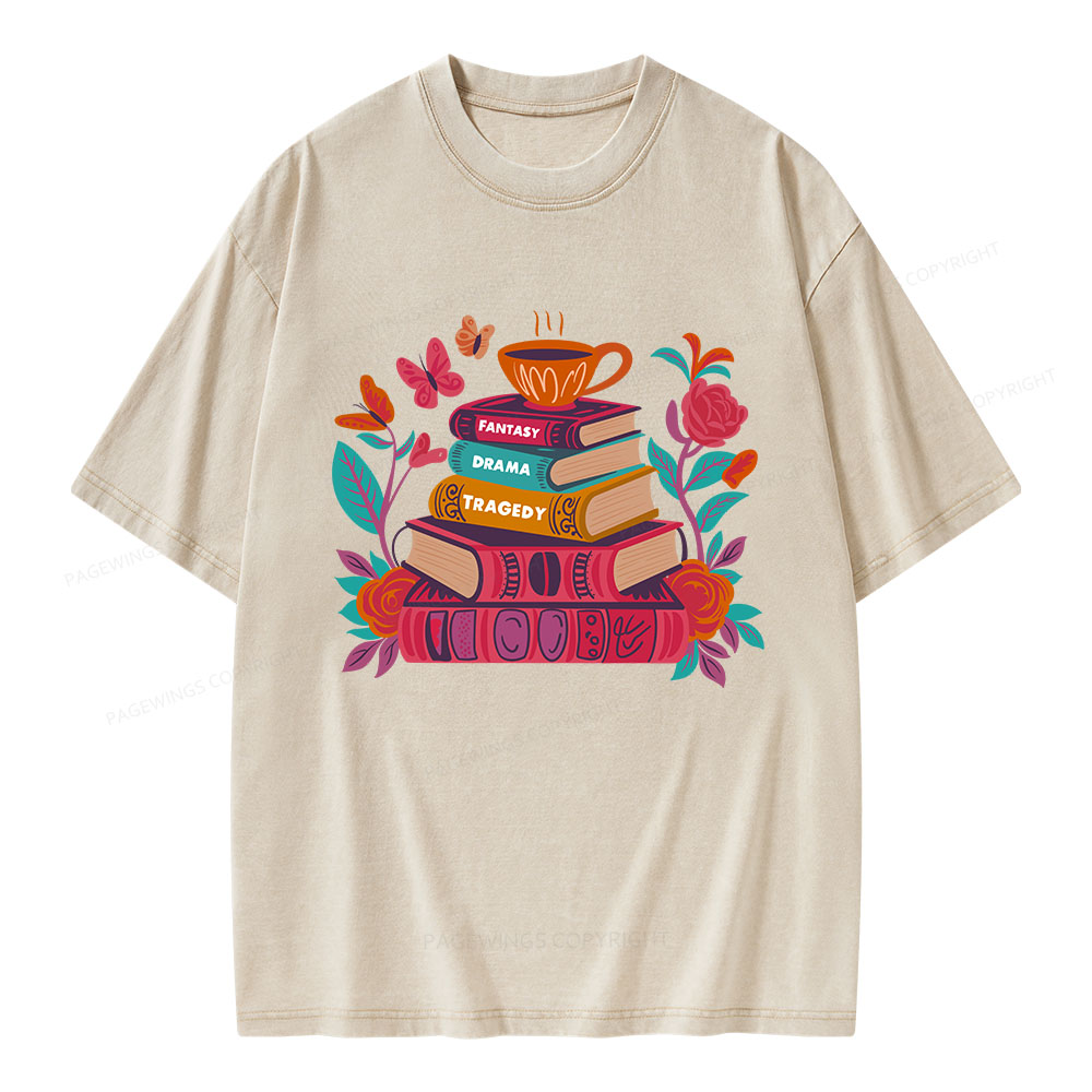 Pagewings Book Lover Unisex Washed T-shirt