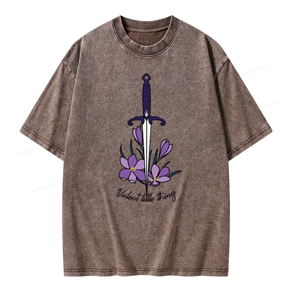 Pagewing ‘’Violent Little Thing" Fourth Wing MC Classic T-Shirt Unisex Washed T-shirt