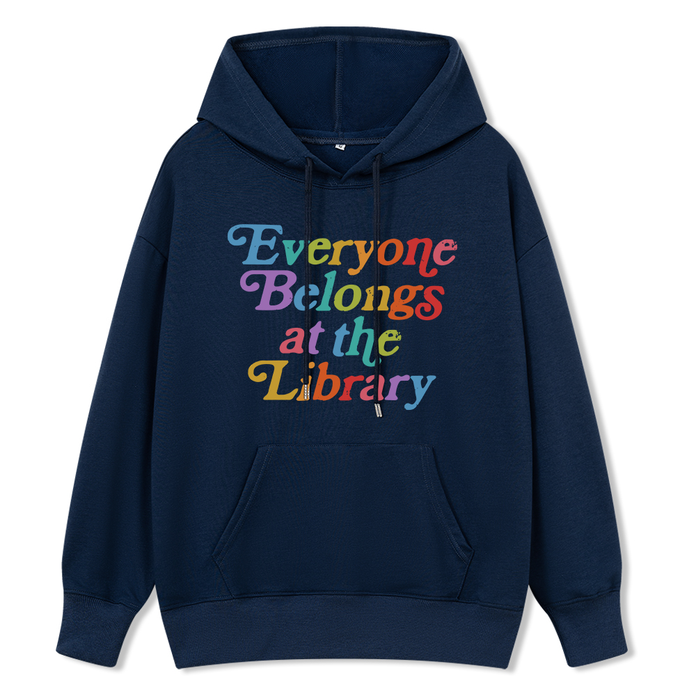 Pagewings  Everyone belongs at the library Unisex Classic Hoodie