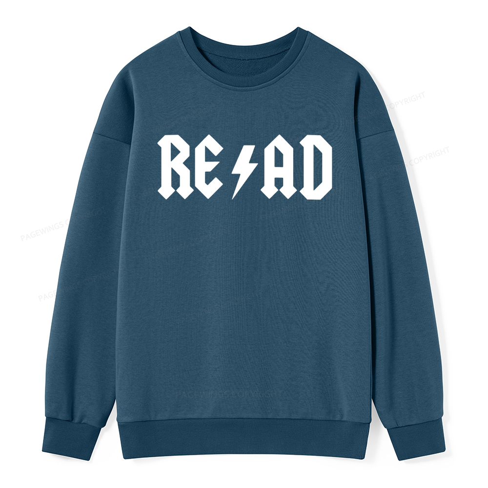 Pagewings Read Back In The Library "rock And Roll Unisex Classic Sweatshirt