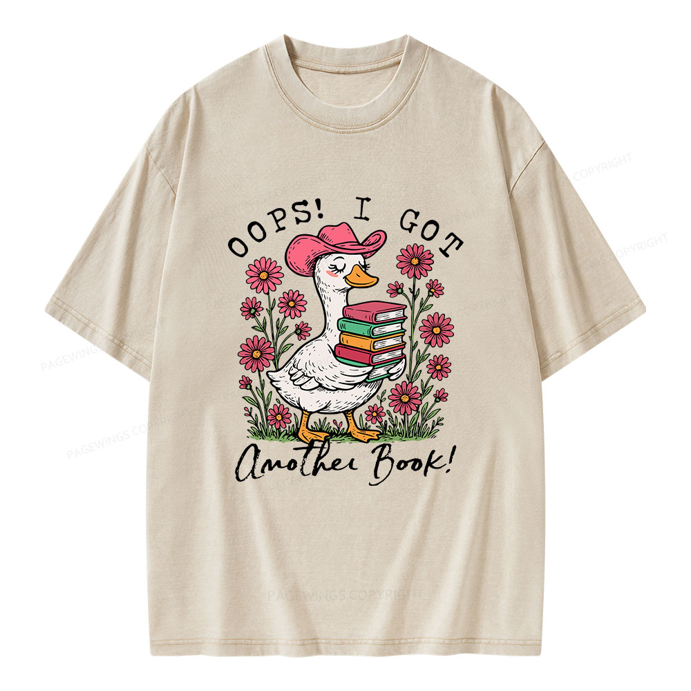 Pagewings Oops I Got Another Book Unisex Washed T-shirt