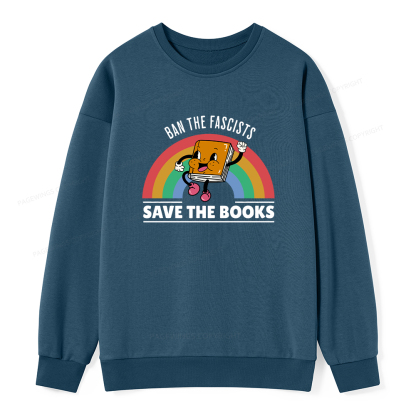Pagewings Ban The Fascists Save The Books Unisex Classic Sweatshirt