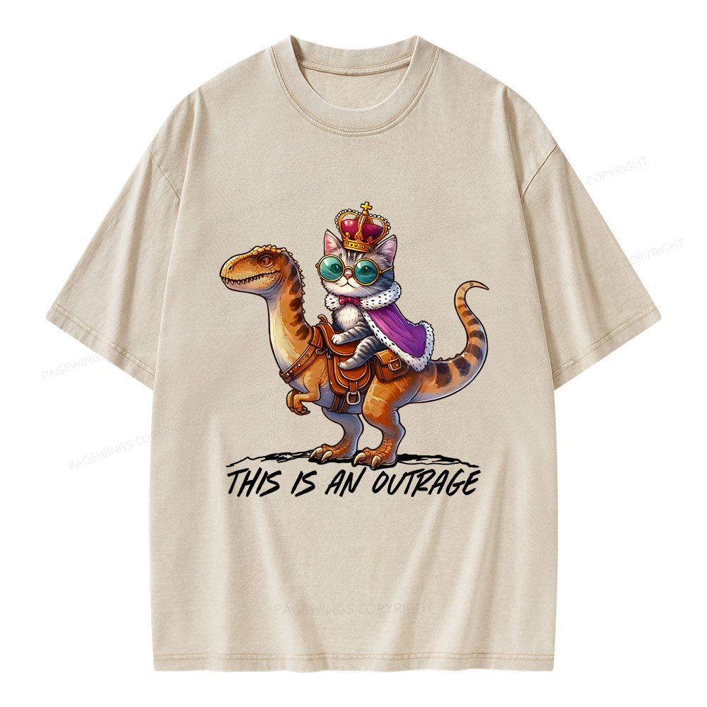 Pagewings This Is An Outrage Unisex Washed T-shirt