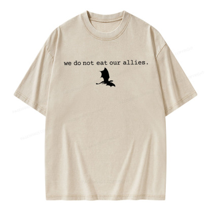 Pagewings We Do Not Eat Our Allies Unisex Washed T-shirt