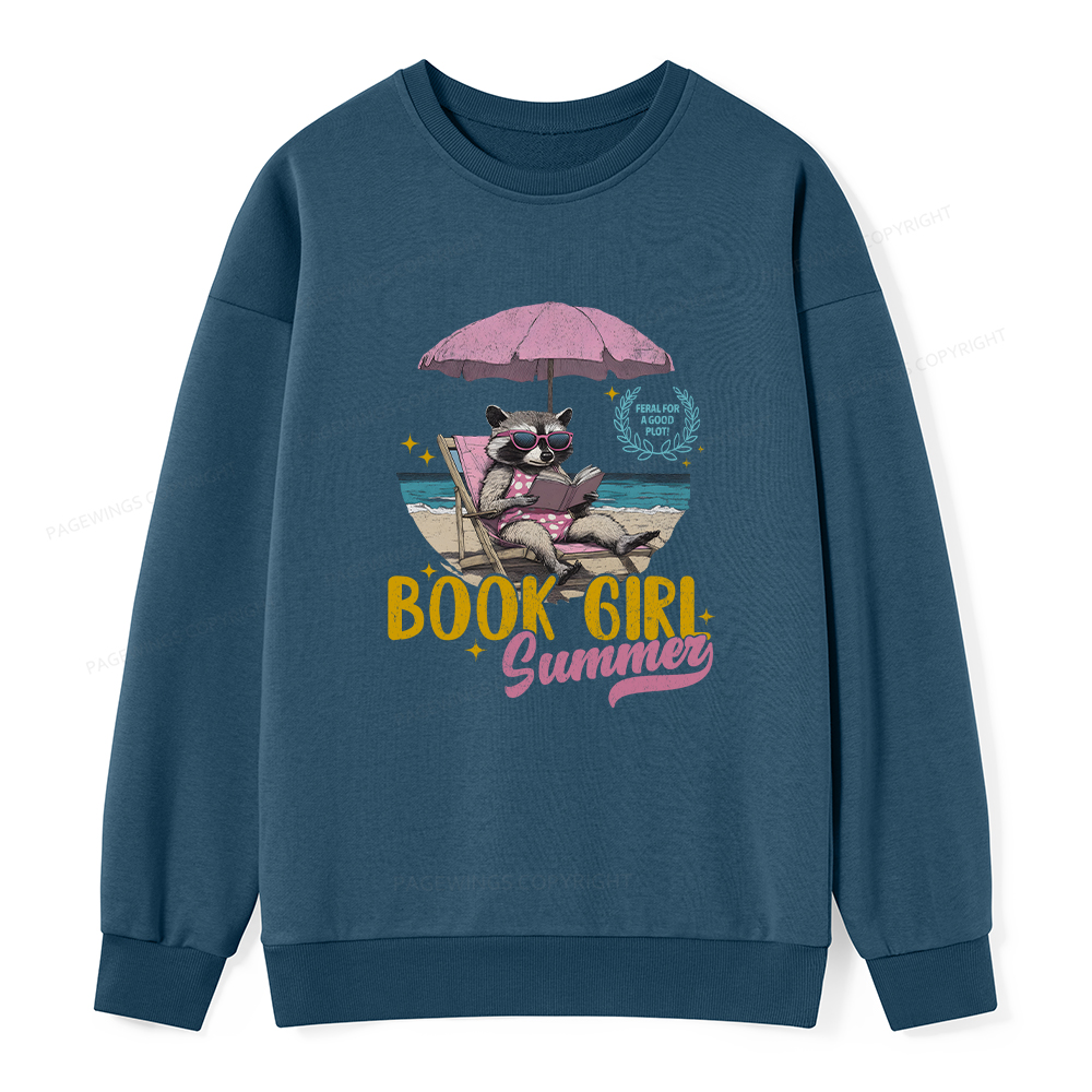 Pagewings Book Girl Summer Unisex Classic Sweatshirt