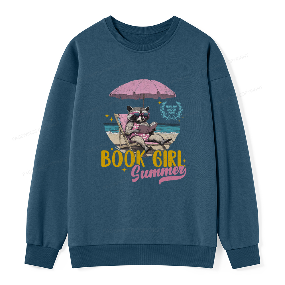 Pagewings Book Girl Summer Unisex Classic Sweatshirt