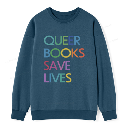 Pagewings Queer Books Save Lives Unisex Classic Sweatshirt
