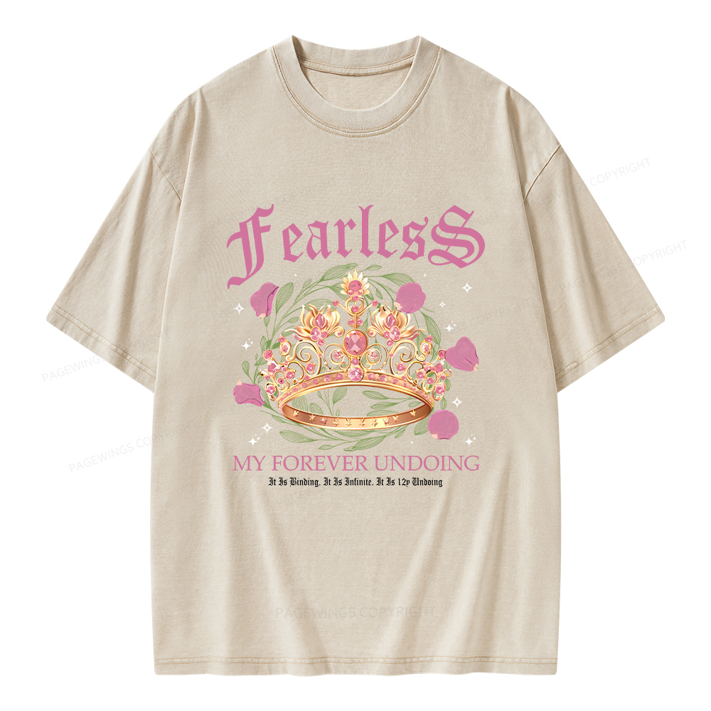 Pagewings Fearless Bookish Comfort Colors Unisex Washed T-shirt