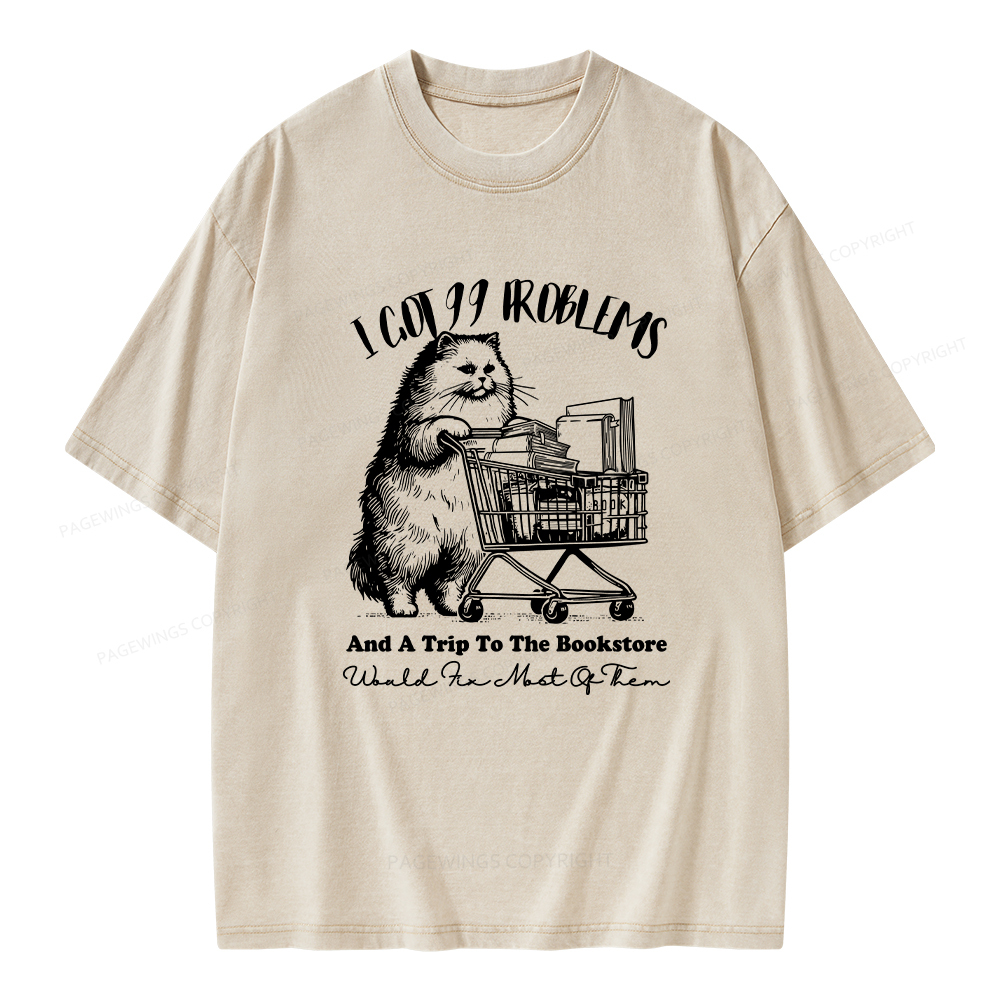 Pagewings I Got 99 Problems Unisex Washed T-shirt