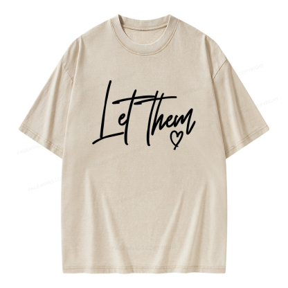 Pagewings Comfort Colors Let Them Unisex Washed T-shirt