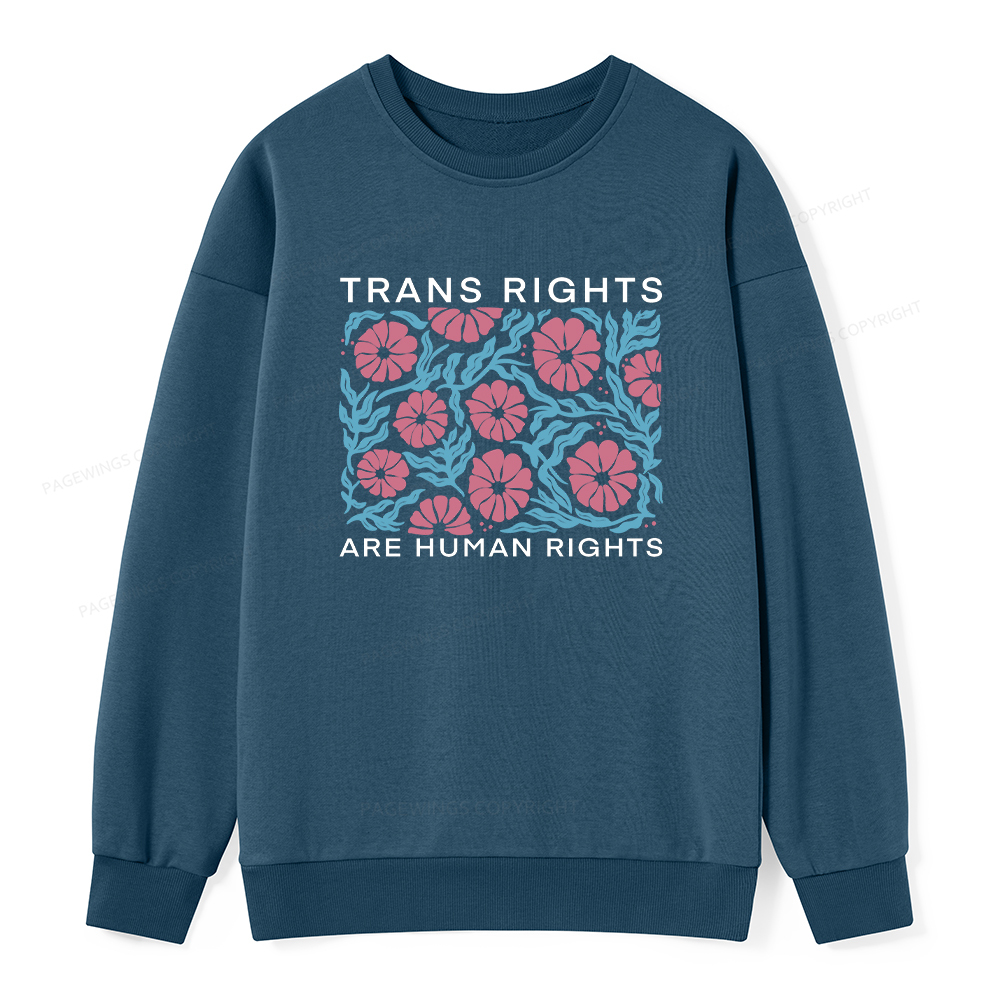 Pagewings Trans Rights Are Human Rights Unisex Classic Sweatshirt