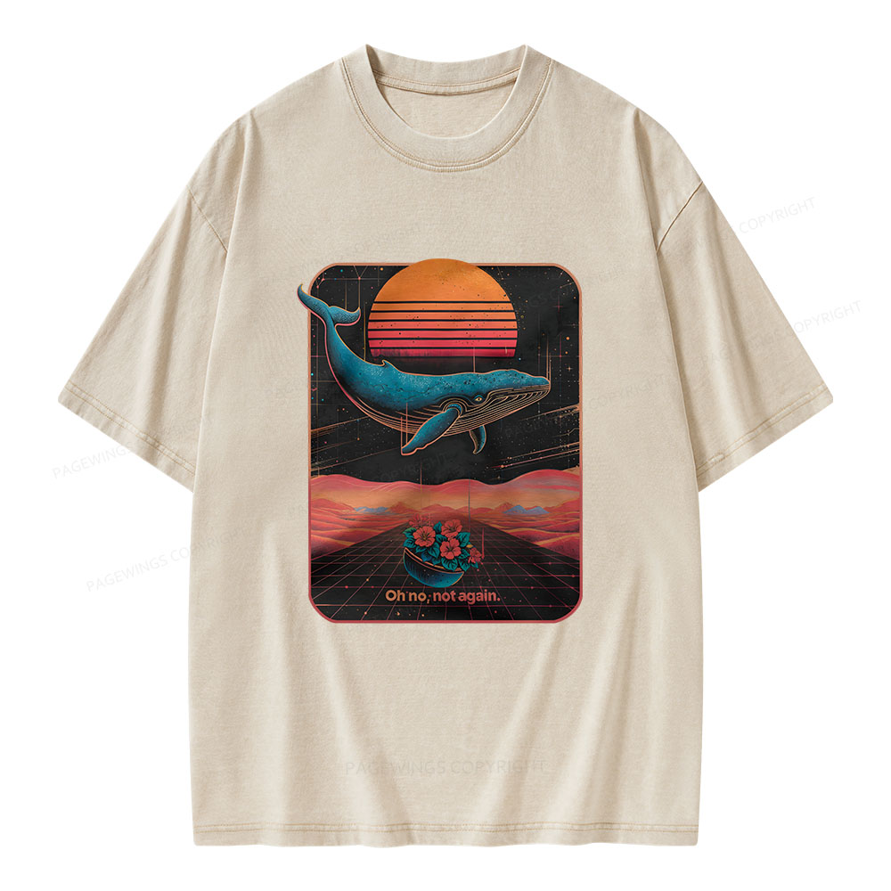 Pagewings Oh No, Not Again Unisex Washed T-shirt