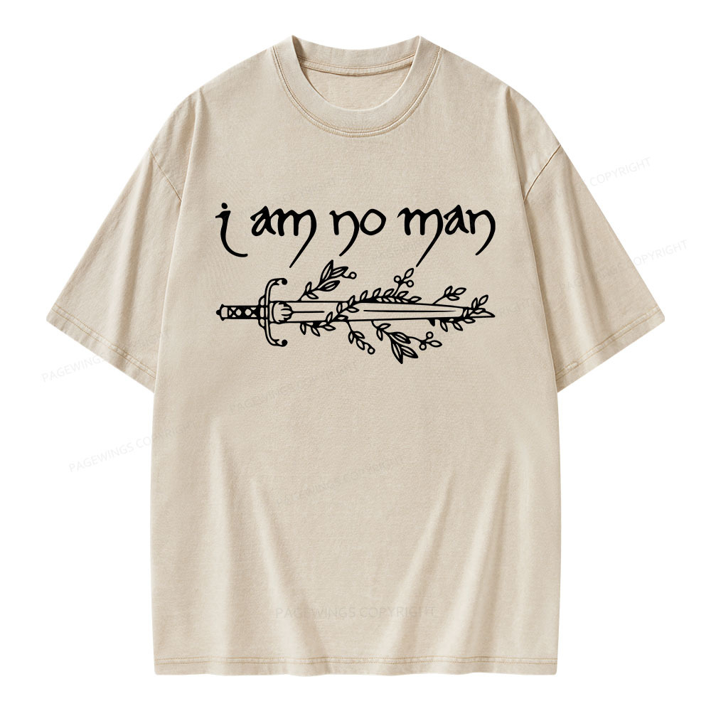 Pagewings I Am No Man Unisex Washed T-shirt