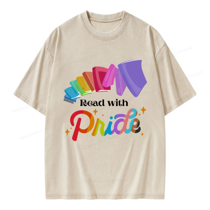 Pagewings Read with Pride Unisex Washed T-shirt