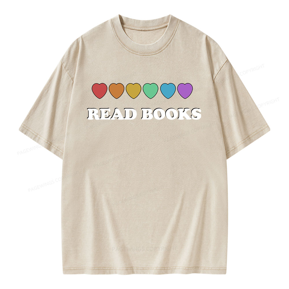 Pagewings Read Books Unisex Washed T-shirt