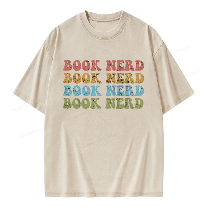 Pagewings Book Nerd Unisex Washed T-shirt