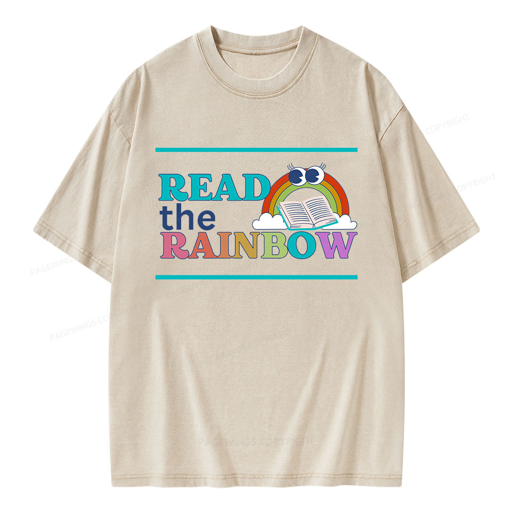 Pagewings Read the Rainbow Unisex Washed T-shirt