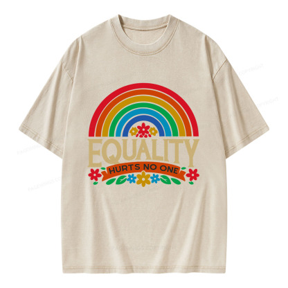 Pagewings Equality Hurts No One Unisex Washed T-shirt