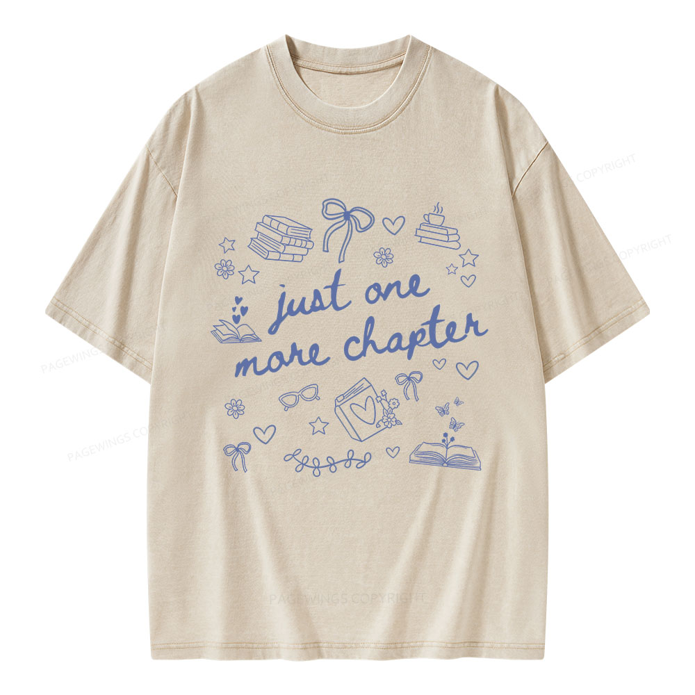 Pagewings Just One More Chapter Unisex Washed T-shirt