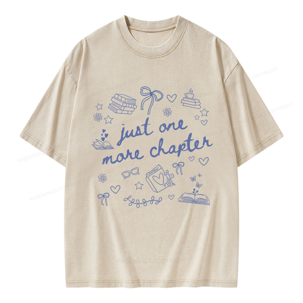 Pagewings Just One More Chapter Unisex Washed T-shirt