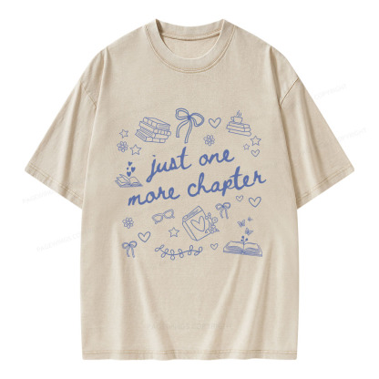 Pagewings Just One More Chapter Unisex Washed T-shirt